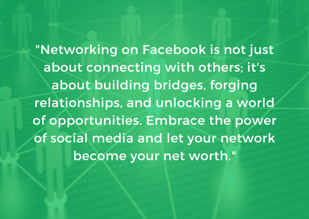 how to network using facebook